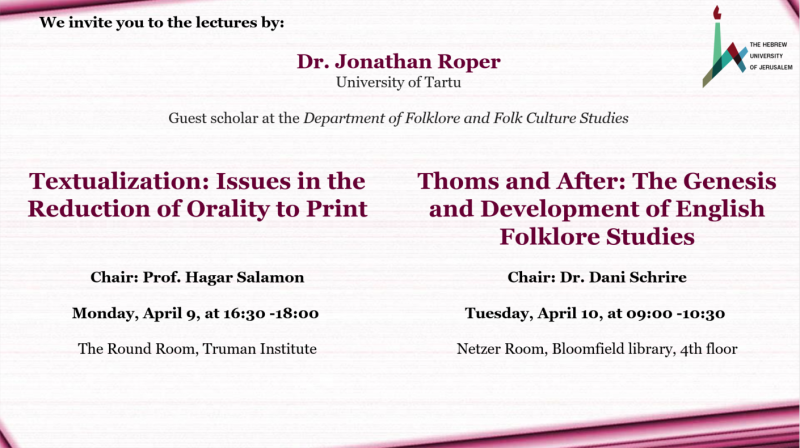 Thoms and After: The Genesis and Development of English Folklore Studies Thoms and After: The Genesis and Development of English Folklore Studies